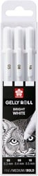 Sakura 3 gelpen Goud zilver wit in etui POXPGBWH