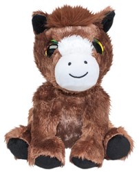 Lumo Stars pluche knuffel pony Reino 15cm - schattig speelgoed paard