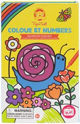 Kleurboek kleuren op nummer met stiften - Regenboogtuin creatief speelgoed