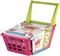 Androni Giocattoli speelgoed winkelwagen roze groen 2in1 winkelmand