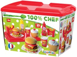 Ecoiffier 100% Chef Hamburgerset, 25dlg.