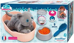 Ecoiffier knuffelkat kattenmand speelset - kattenspeelgoed 9-delig