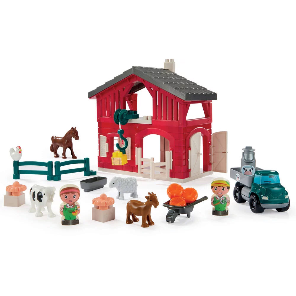 Buroku - Kit de Construcción de Granja | 430 Piezas | Ladrillos de Piedra y Madera | Fomenta Aprendizaje STEM y Habilidades Motoras | Incluye Animales y Accesorios | Incluye Pegamento