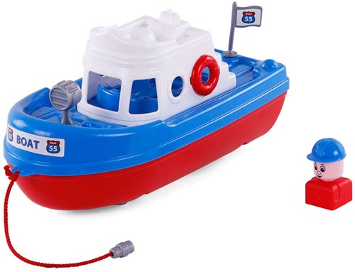 Boot speelgoed met speelfiguur - kleurrijke kunststof boot voor kinderen-2