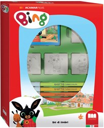Multiprint Bing stempelset met 4 houten stempels en viltstiften