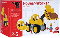 BIG Power Worker wiellader speelgoedvoertuig met figuur geel
