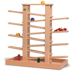 nic houten speelgoed Multibahn Medi S met bakje en 6 accessoires