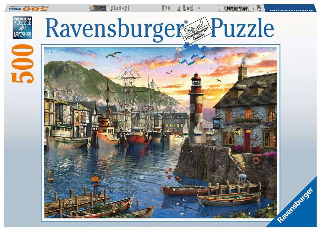 Ravensburger puzzel Ochtends bij de haven - legpuzzel - 500 stukjes