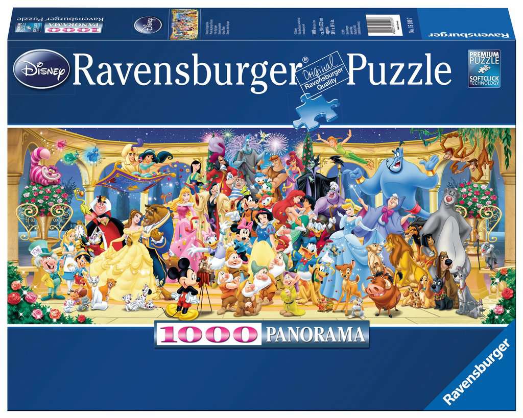 Luiheid Ministerie salto Ravensburger puzzel Disney groepsfoto - panorama - Legpuzzel - 1000 stukjes