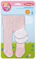 Heless poppenmaillot met sokken - pastelkleurige poppenkleding 28-35 cm