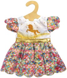 Heless poppenjurk eenhoorn Goldy glitterjurk 28-35cm babypop