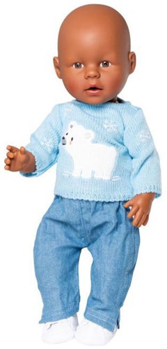 Heless poppenkleding jeans en gebreide trui 35-45 cm babypop-2
