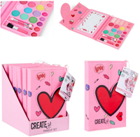 Create it! Make-up Boek Beauty Magneetsluiting Roze Multicolor