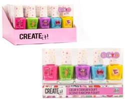 Create it! Nagellak geurend 5-pack voor kinderen kleurrijk en veilig