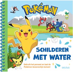 Deltas Pokémon waterverf zoekboek schilderen met water en penseel