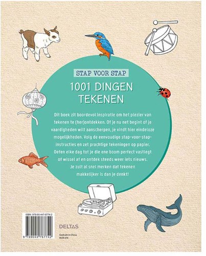 Deltas tekenboek 1001 dingen tekenen voor kinderen en volwassenen-2