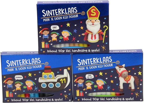 Merkloos Wins Klei Figuur Set Sinterklaas Stoomboot