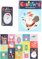 Kleurboekje kerst traktatieset met waskrijtjes en stickervel-2