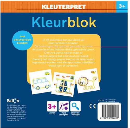 Kleurblok raket kleurboek voor kleuters 3+ creatief speelgoed-2