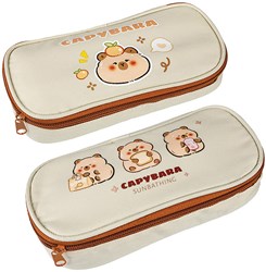 Centrum etui Capybara beige - schattige pennenetui polyester