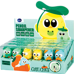 Centrum puntenslijper schattig kuikentje 24 stuks bureau accessoire