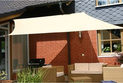 Eduplay zonnedoek 3x3m beige UV-bescherming voor buitenplezier