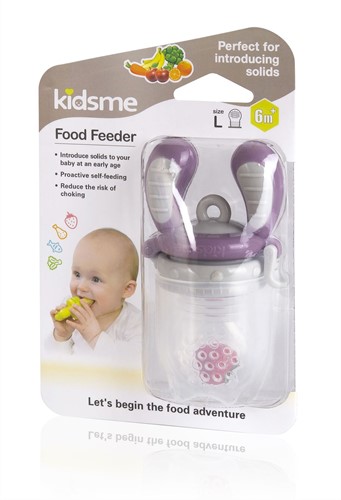 KidsMe Food Feeder fruitspeen & sabbelzakje Maat L - Lavendel