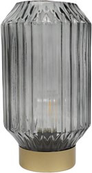 LED tafellamp op batterij - Glazen decoratieve lamp transparant