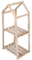 Plantenrek houten etagère 2 lagen 76 cm multicolor plantentafel