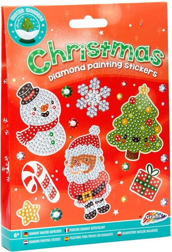 XMAS Diamond Painting Stickers, 12st.