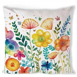 Ambiente kussenhoes sierkussen katoen 40x40cm multi kleurig bloemen