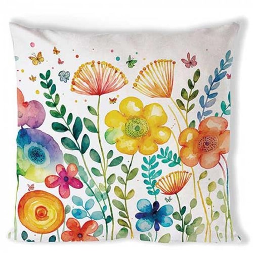 Ambiente kussenhoes sierkussen katoen 40x40cm multi kleurig bloemen