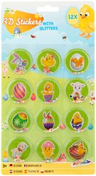 Creative Craft Group 3D Paasstickers met glitter - knutselplezier voor kinderen