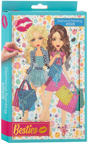 Besties Diamond Painting Notitieboek - Blauw