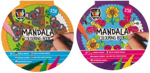 Creative Craft Group Mandala Kleurboek Rond 15 cm 2 stuks