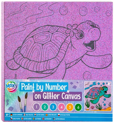 Schilderen op Nummer Glitter Canvas, 9dlg.-2