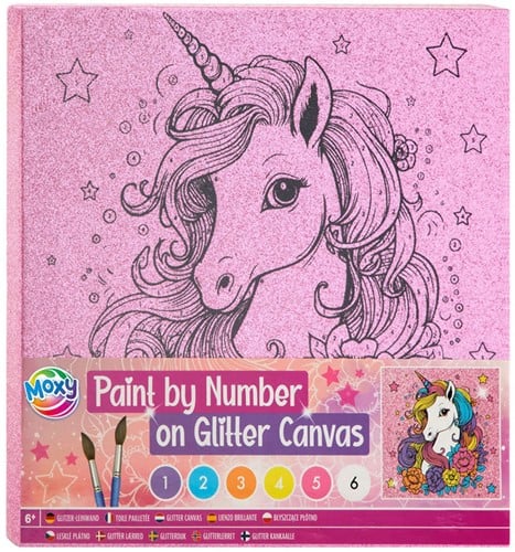 Schilderen op Nummer Glitter Canvas, 9dlg.-3