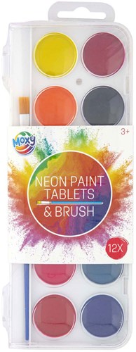 Verfpalet Neon met Kwast