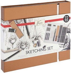 Aquarel knutselset schilderen 22-delig creatief tekenpakket