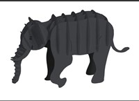 FRIDOLIN 3D Papier Model - Olifant-3