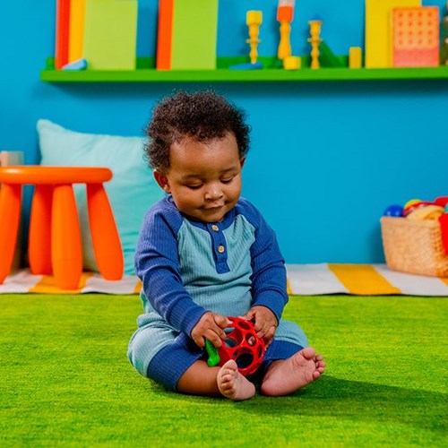 Oball bijtring speelgoed - babybal met bijtring - multicolor - BPA-vrij-3