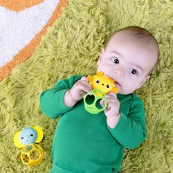 Oball bijtspeelgoed baby Soother Pals Easy-Grasp - multicolor