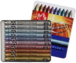 Caran d'Ache oliekrijt metallic set 10 stuks voor creatief tekenen