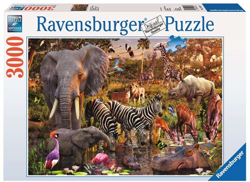 Ravensburger puzzel Afrikaanse dierenwereld - 3000 stukjes