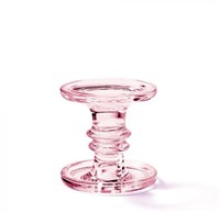 Ambiente kandelaar glas roze 11cm - stijlvolle kaarshouder
