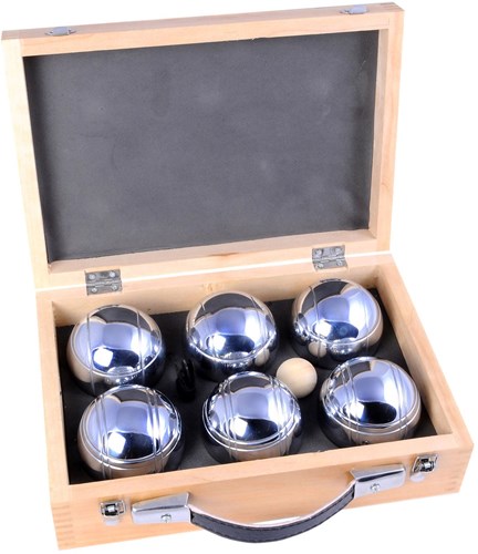 Twisk Jeu de Boules Set - Luxe houten koffer - 6 ballen - inclusief accessoires-3