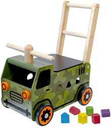 I'm Toy Loop- en Duwwagen Legertruck