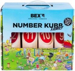 Kubb houten werpspel voor familie en kinderen - Number Kubb Family