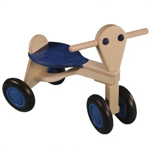 Van Dijk Toys Houten Loopfiets Blauw Berken van dijk toys kopen in de aanbieding