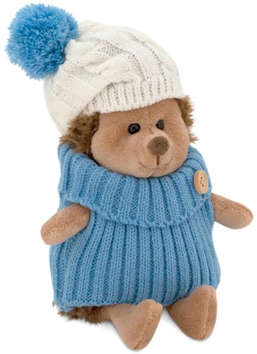 Orange Toys knuffel egel - pluche speelgoed met wit-blauwe muts